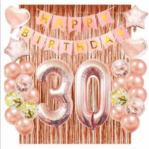 30th Birthday Party Decorations Banner Baloons